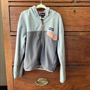 Patagonia Kids' Two-Tone Fleece Jacket - Gray and Pink